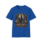 Night Shift Supervisor Ayam Cemani T-Shirt — Caretaker Rooster Graphic Tee