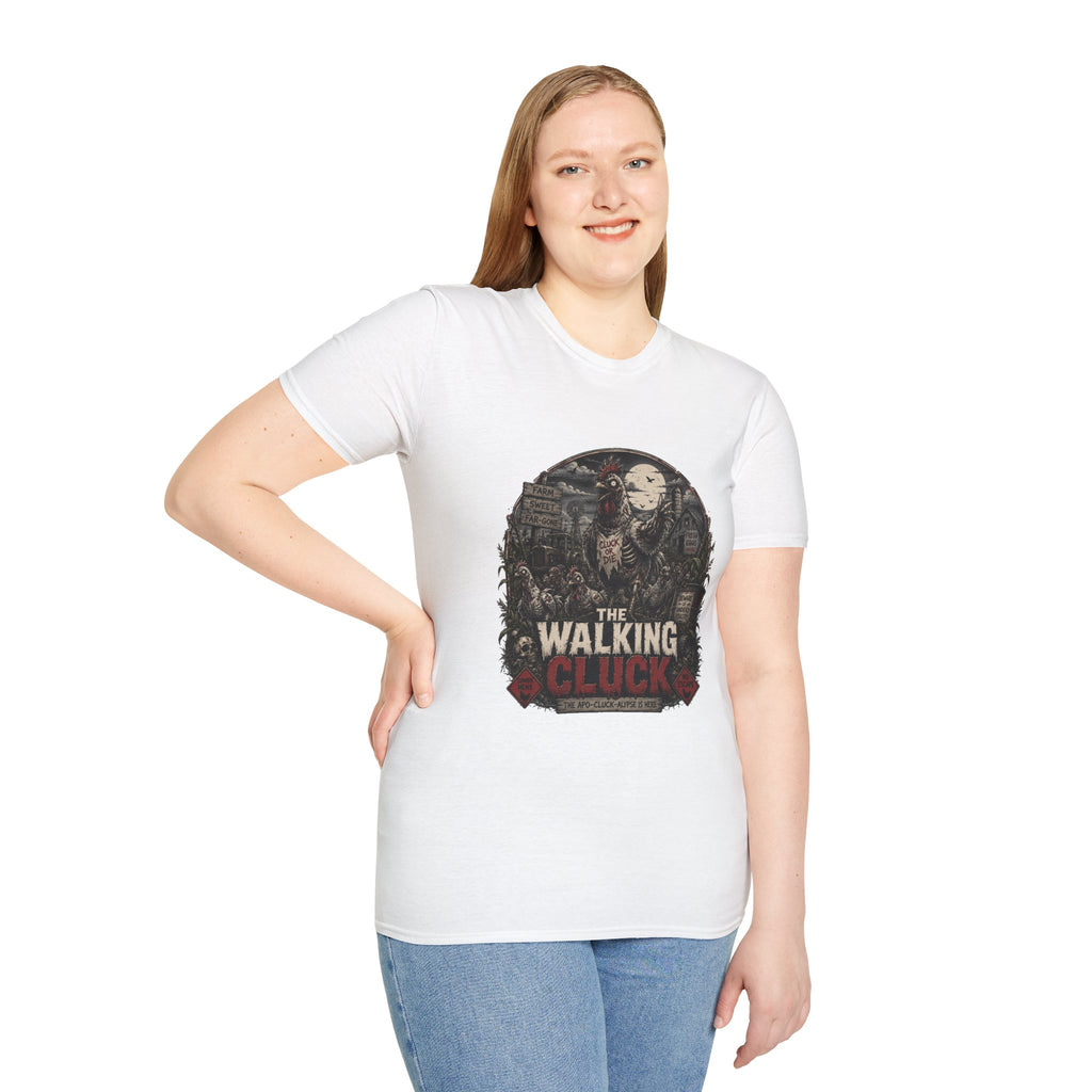 The Walking Cluck T-Shirt — Poultry Apocalypse Zombie Chicken Tee