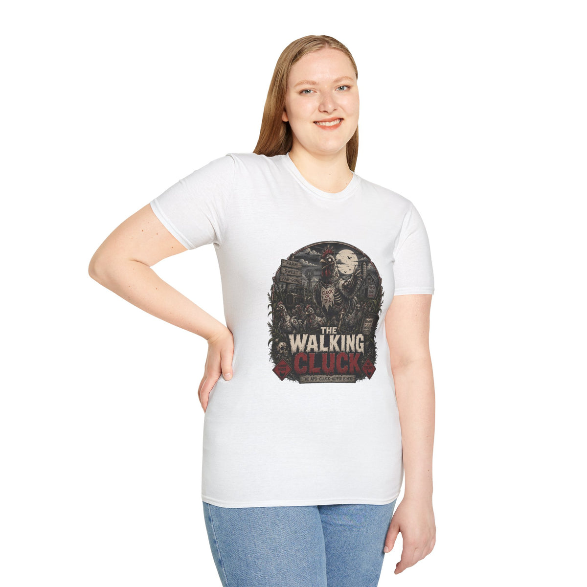 The Walking Cluck T-Shirt — Poultry Apocalypse Zombie Chicken Tee