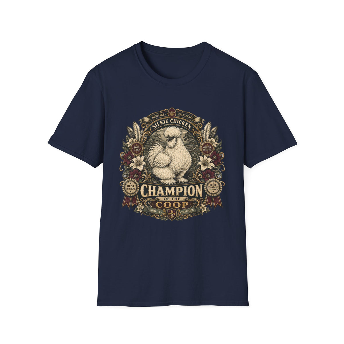 Champion of the Coop Silkie T-Shirt — Regal Show Hen Tee