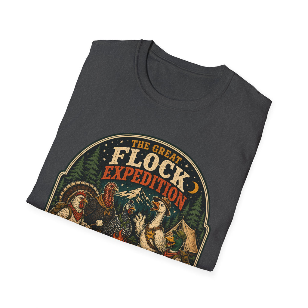 The Great Flock Expedition Tee — Vintage Poultry Adventure T-Shirt