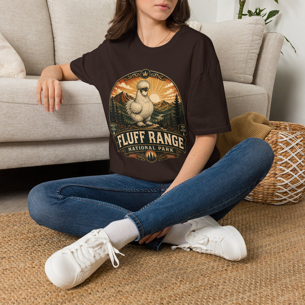 Fluff Range National Park Silkie T-Shirt — Vintage Park Badge Tee