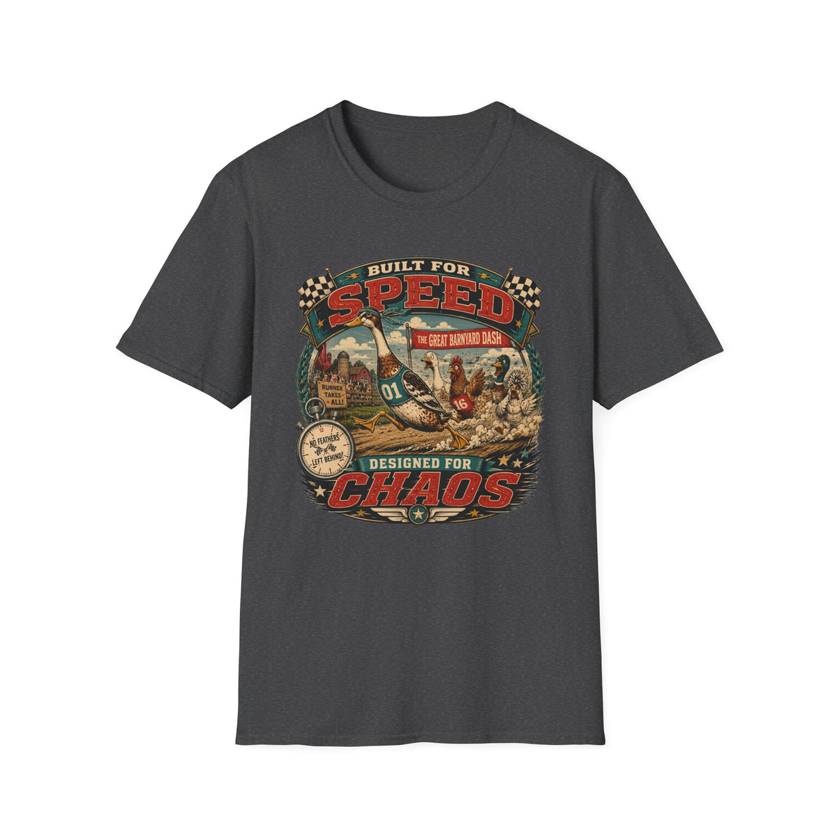 Built for Speed Barnyard Dash Indian Runner T-shirt, photo 7