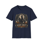 Night Shift Supervisor Ayam Cemani T-Shirt — Caretaker Rooster Graphic Tee