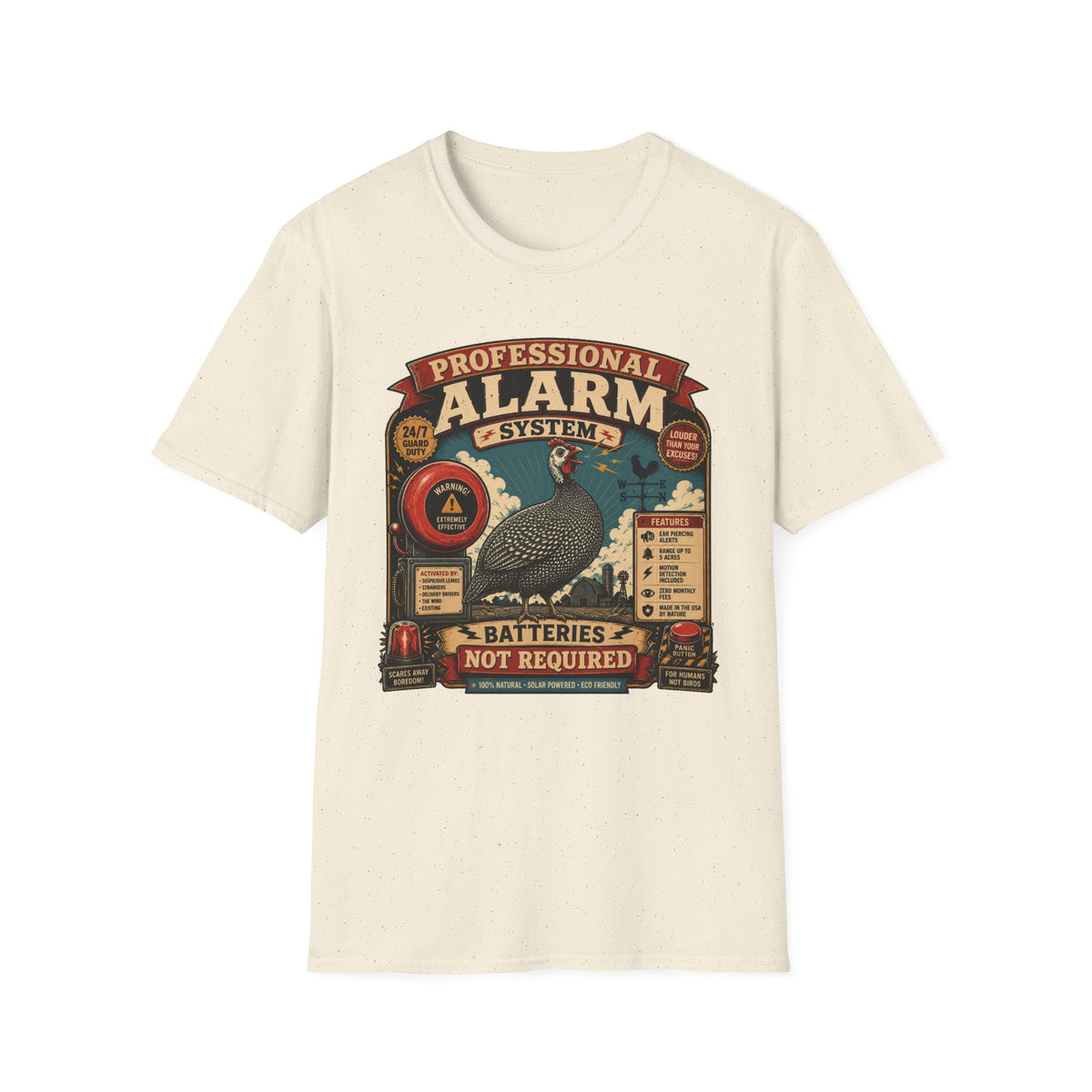 Professional Alarm System Guinea Fowl T-shirt, photo 5