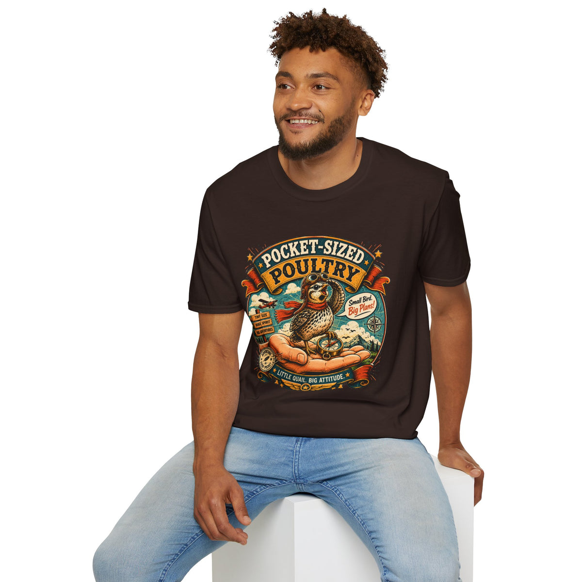 Tiny Quail Adventures T-Shirt — Quail Life Vintage Graphic Comic Tee