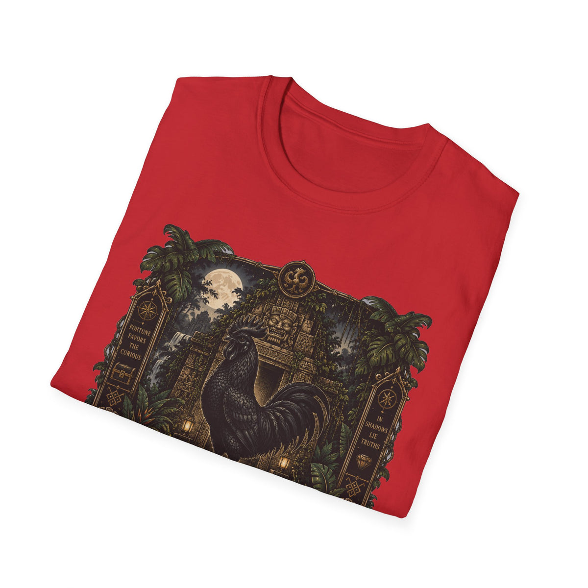 Keeper of Secrets Ayam Cemani T-Shirt — Jungle Temple Rooster Graphic Tee