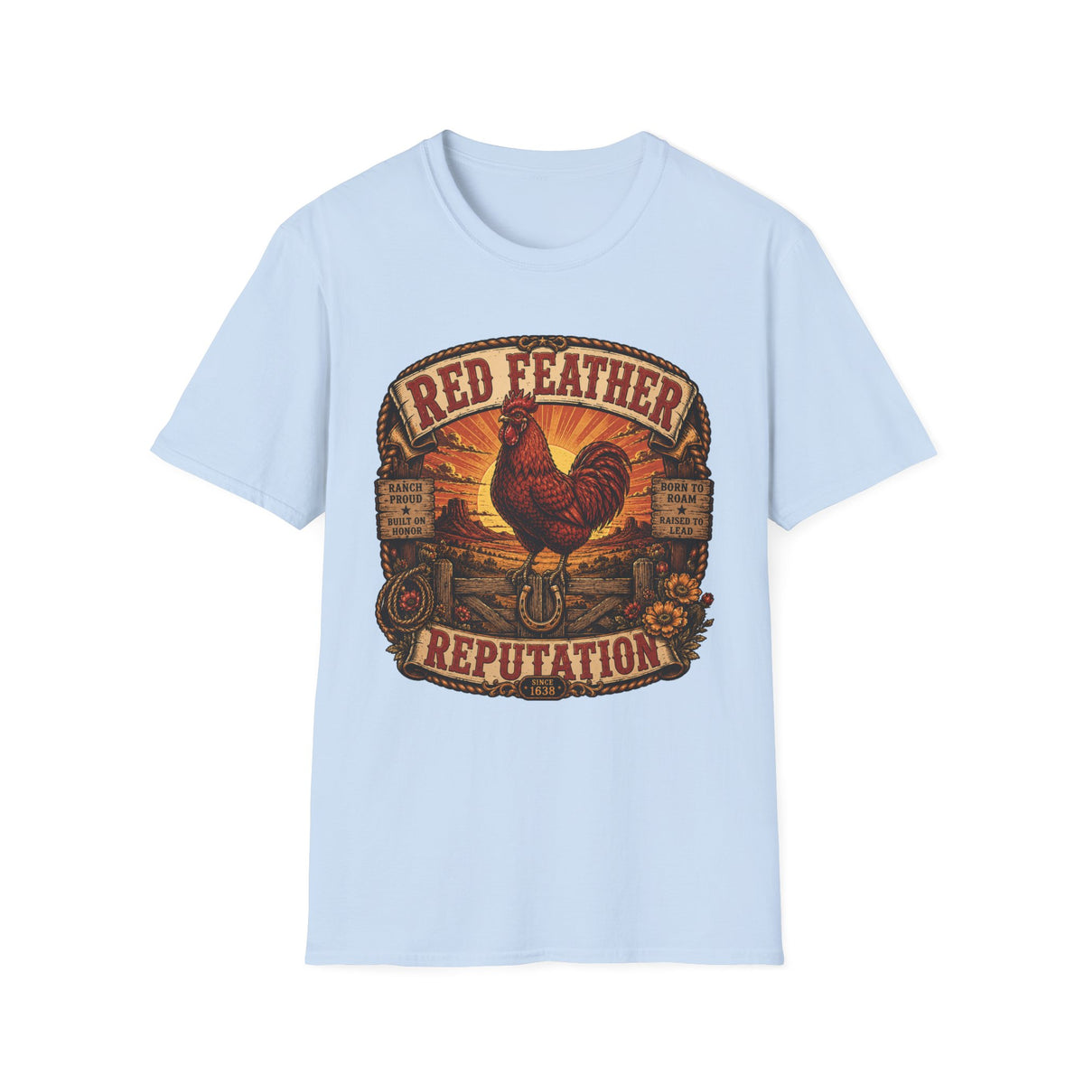 Red Feather Ranch Emblem Rhode Island Red T-shirt, photo 2