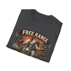 Free Range Road Crew Brahma T-Shirt — Biker Rooster Graphic Tee