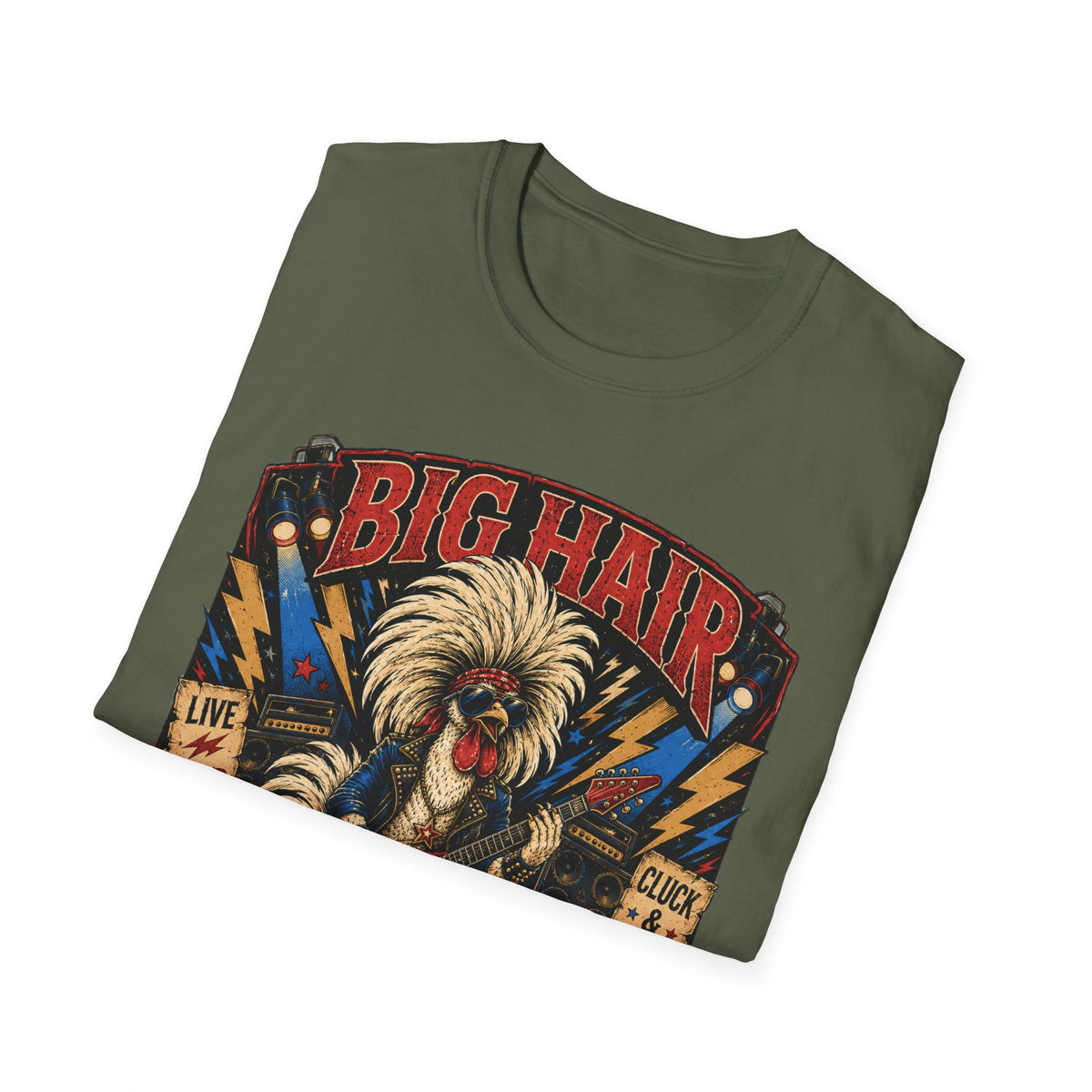 Big Hair Rock Star Concert Polish Chicken T-Shirt