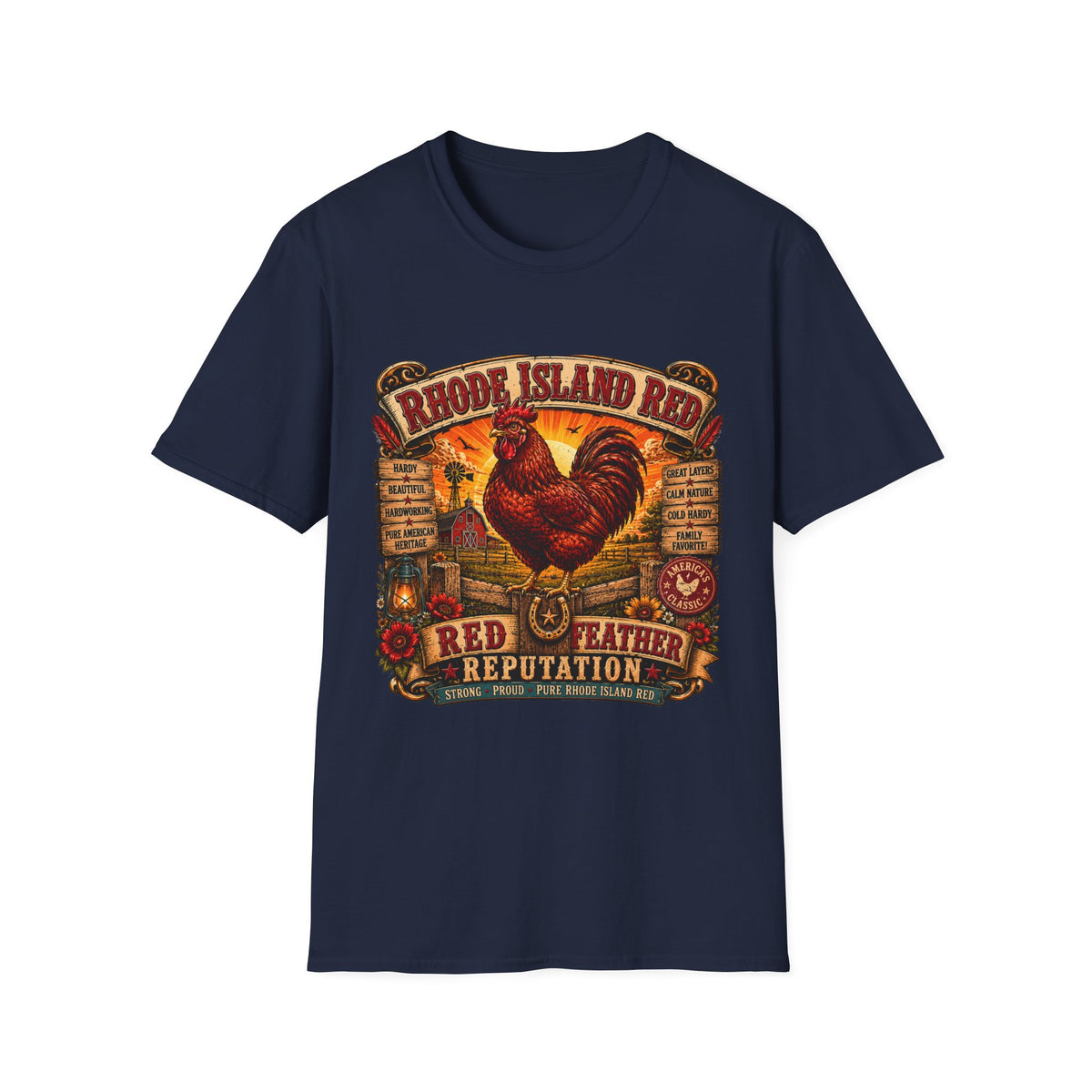 Rhode Island Red Reputation T-Shirt — Heritage Breed Graphic Tee