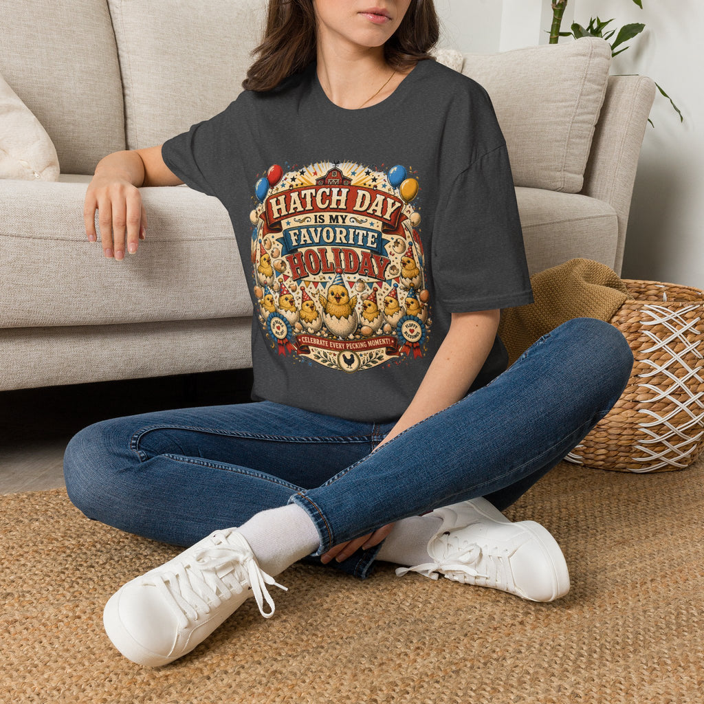 Hatch Day Is My Favorite Holiday T-Shirt — Cute Fluffy Chicks Tee