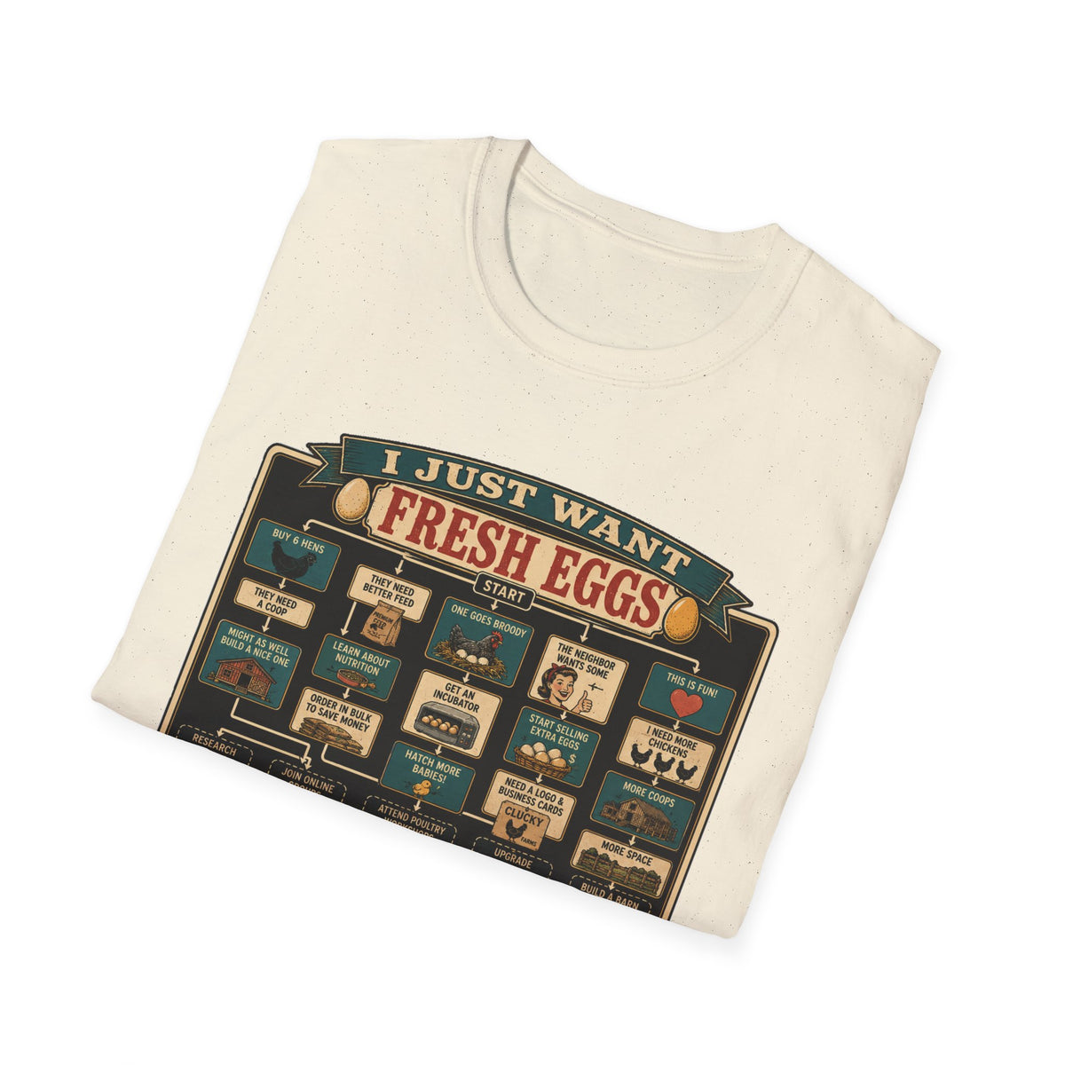 I Just Want Fresh Eggs T-Shirt — It Escalated Quickly Graphic Tee