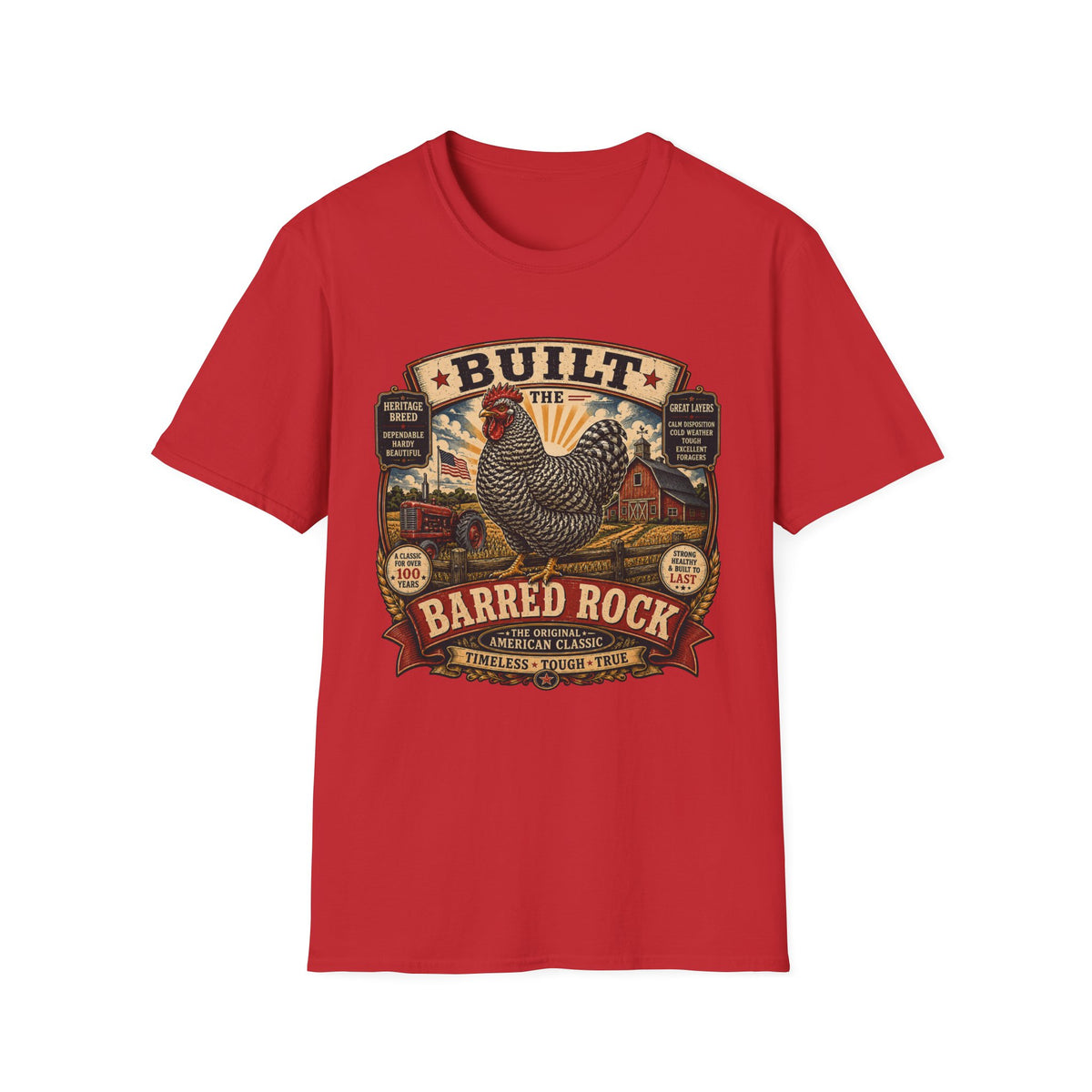 Barred Rock Rooster T-shirt, photo 3