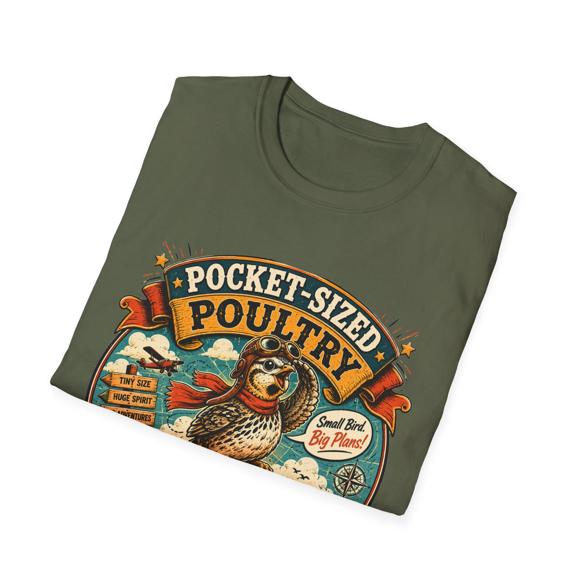Tiny Quail Adventures T-Shirt — Quail Life Vintage Graphic Comic Tee