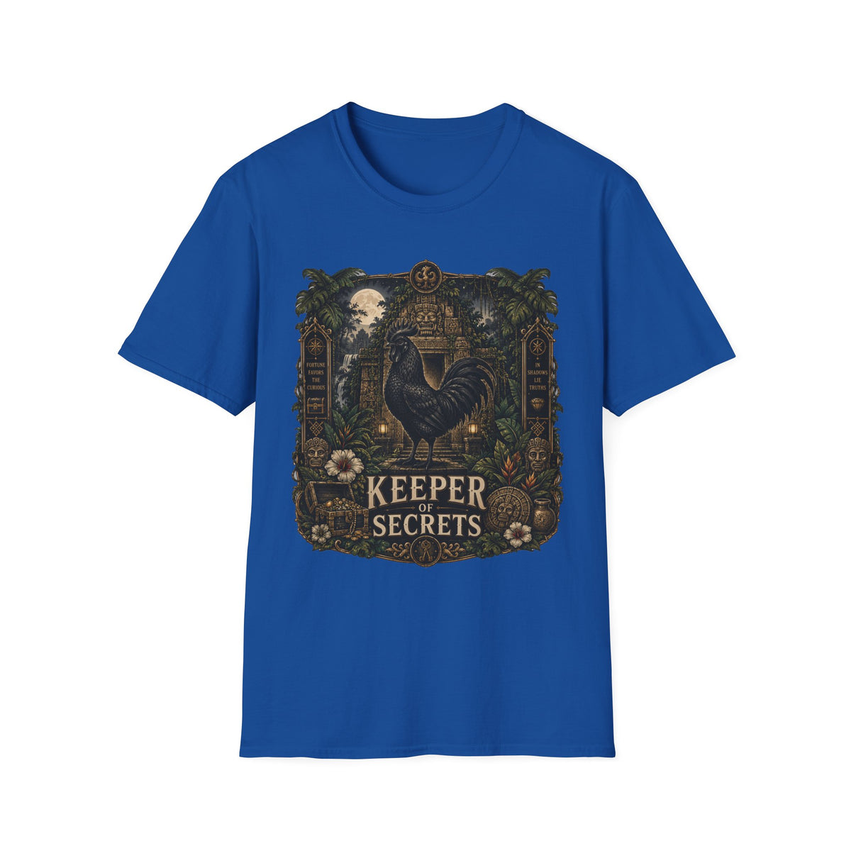Keeper of Secrets Ayam Cemani T-Shirt — Jungle Temple Rooster Graphic Tee