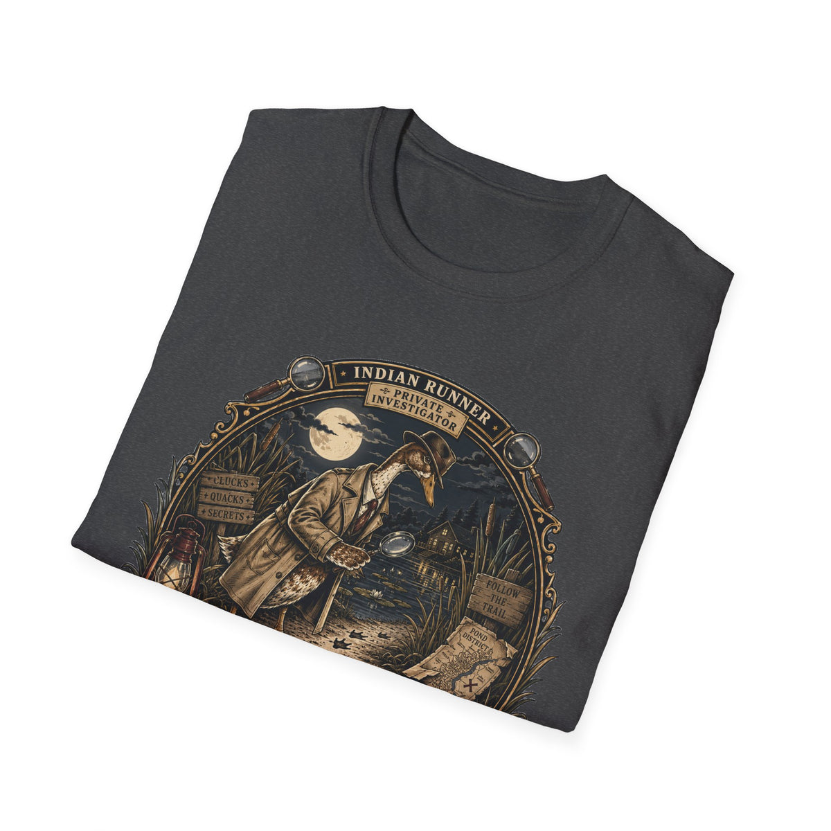 The Case of the Missing Breadcrumbs T-Shirt — Indian Runner Duck Mystery Tee