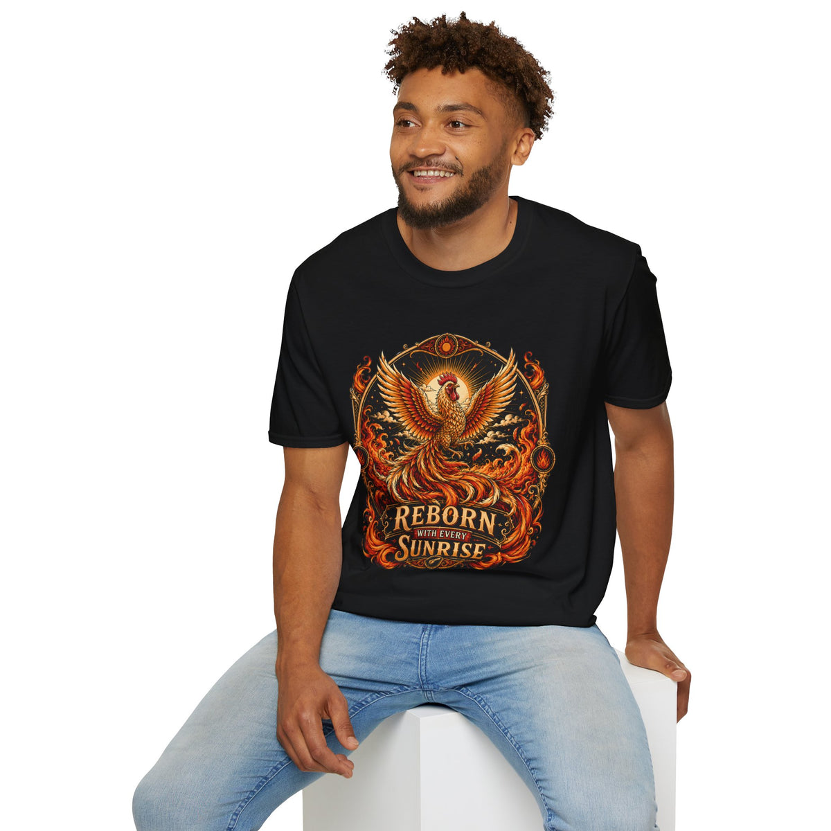 Rise With the Sun Rhode Island Red T-Shirt — Phoenix Rooster Tee