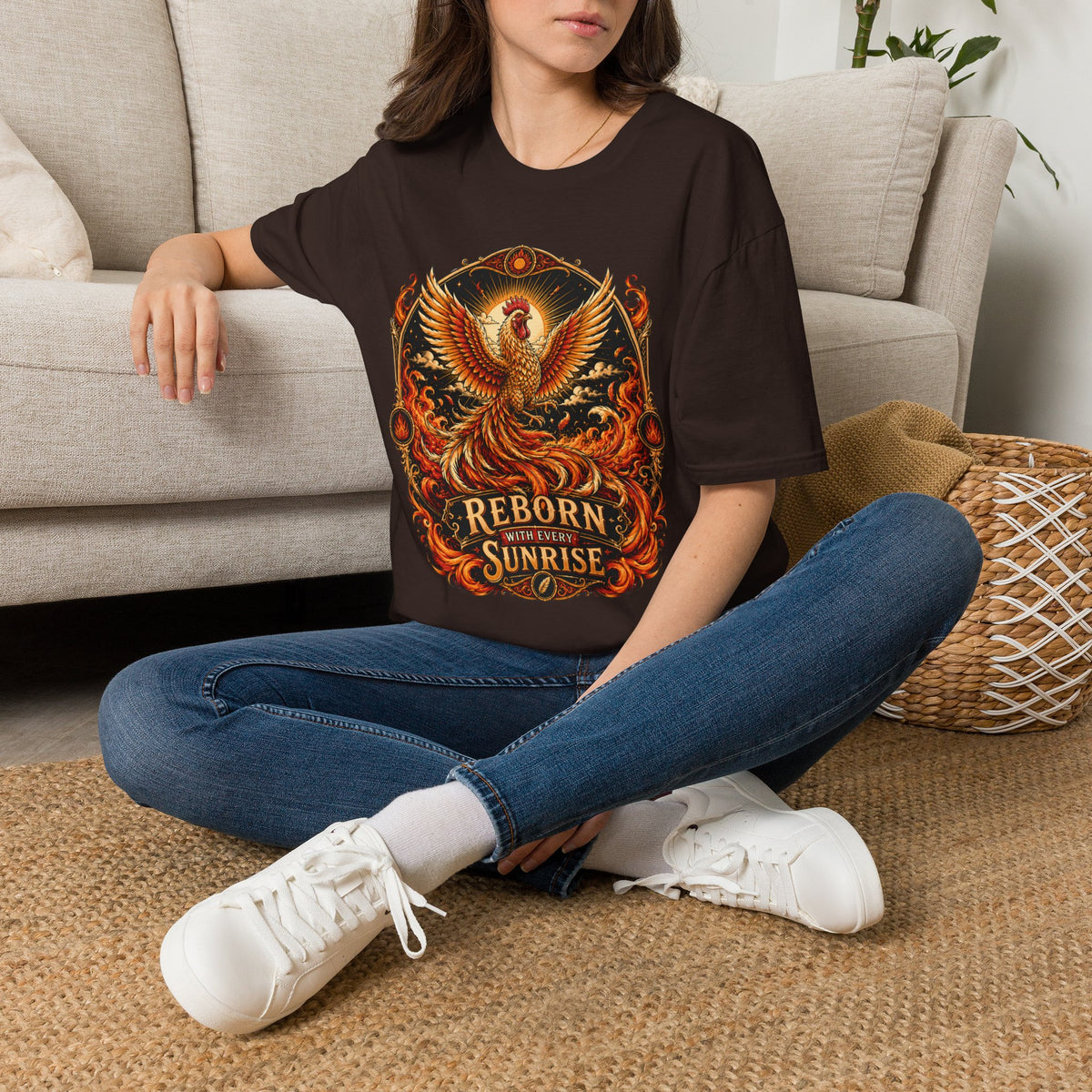 Rise With the Sun Rhode Island Red T-Shirt — Phoenix Rooster Tee