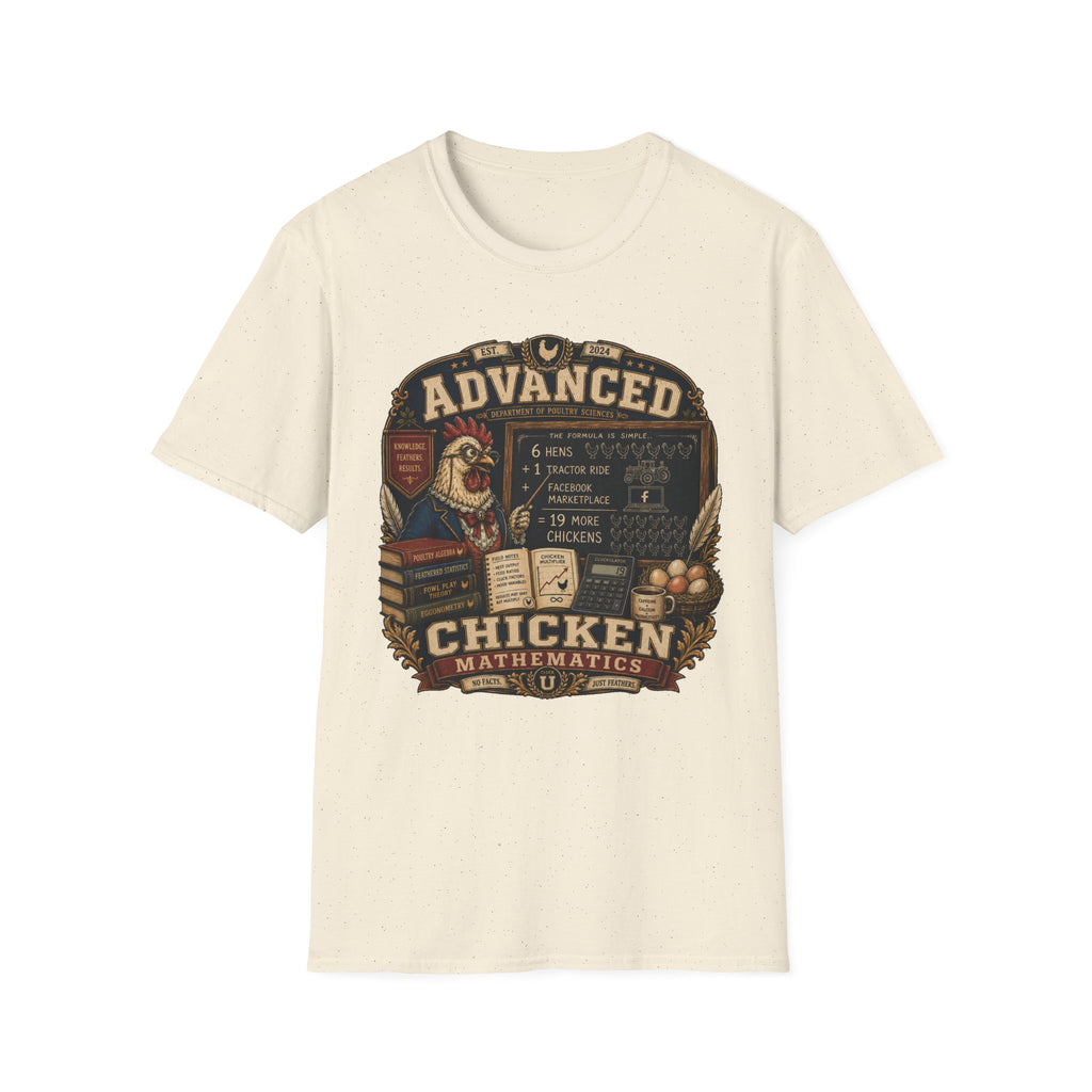 Department of Poultry Sciences T-Shirt — Chicken Math Formula Tee