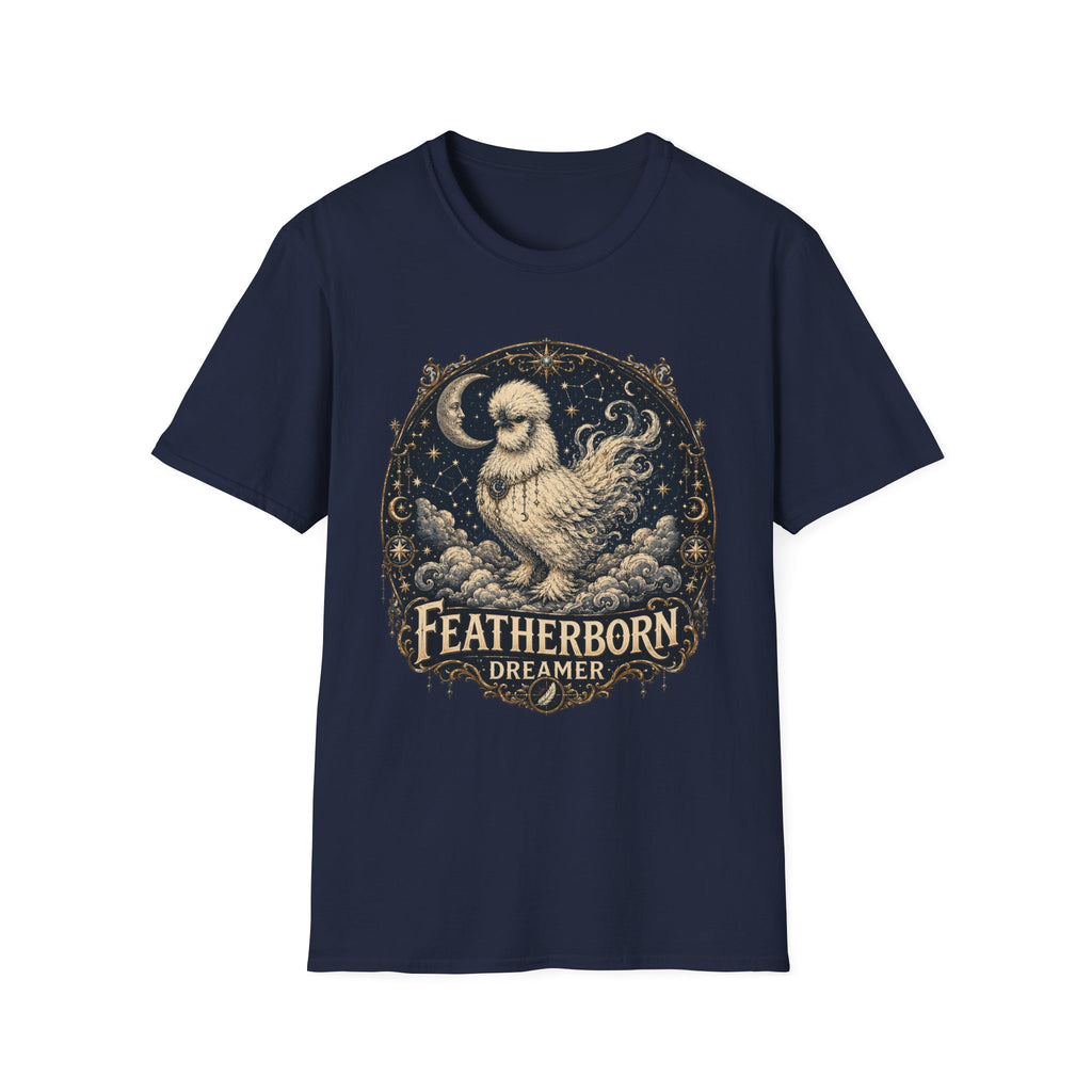 Featherborn Dreamer Silkie T-Shirt — Celestial Moonlit Hen Tee