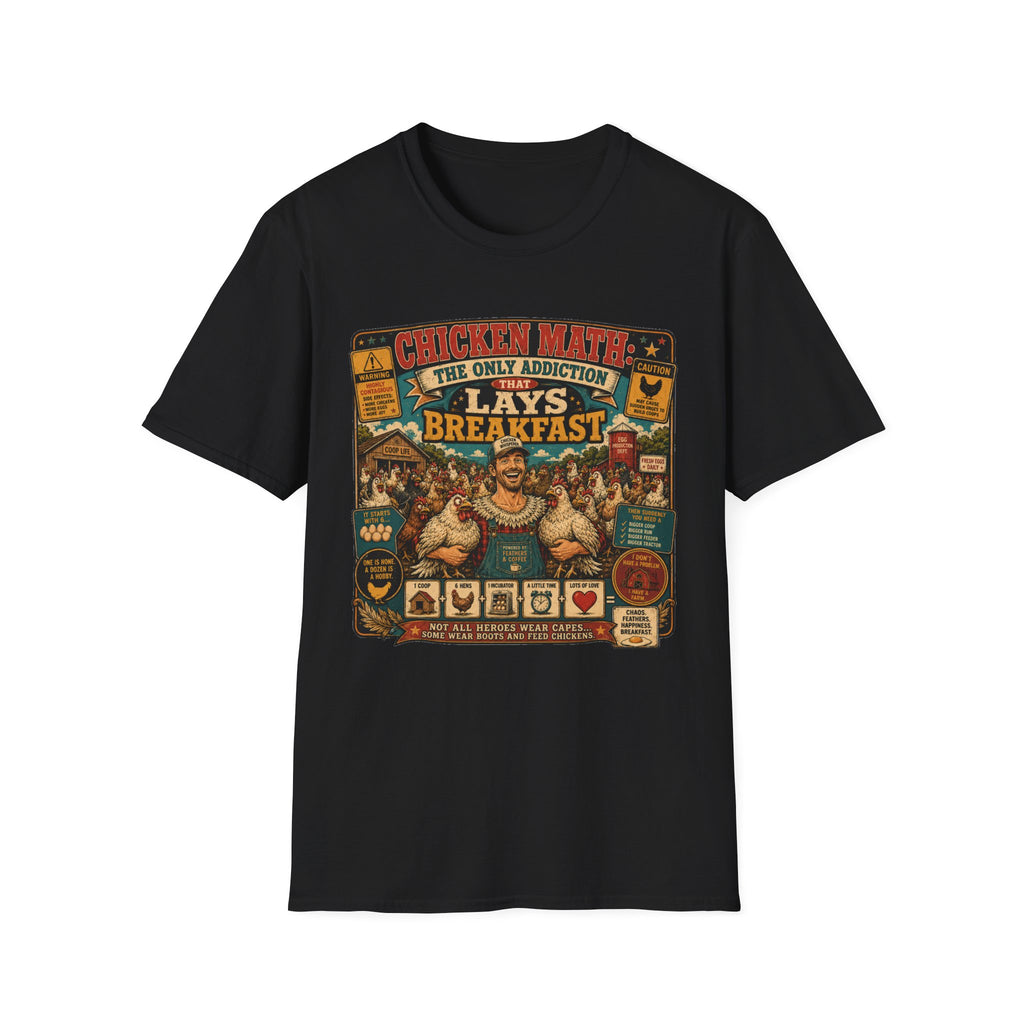 The Only Addiction That Lays Breakfast  —  Not All Heroes Wear Capes T-Shirt Tee