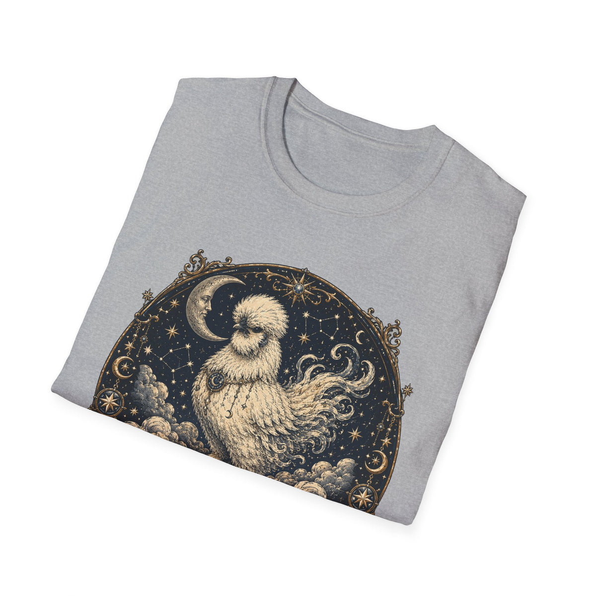 Featherborn Dreamer Silkie T-Shirt — Celestial Moonlit Hen Tee