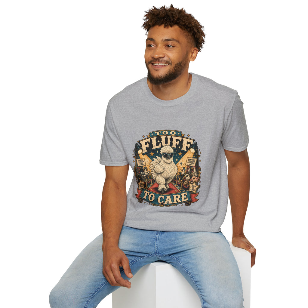Too Fluff Silkie Chicken T-Shirt — Farm Fashion Icon Showbiz Tee