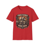 Free Range Road Crew Brahma T-Shirt — Biker Rooster Graphic Tee