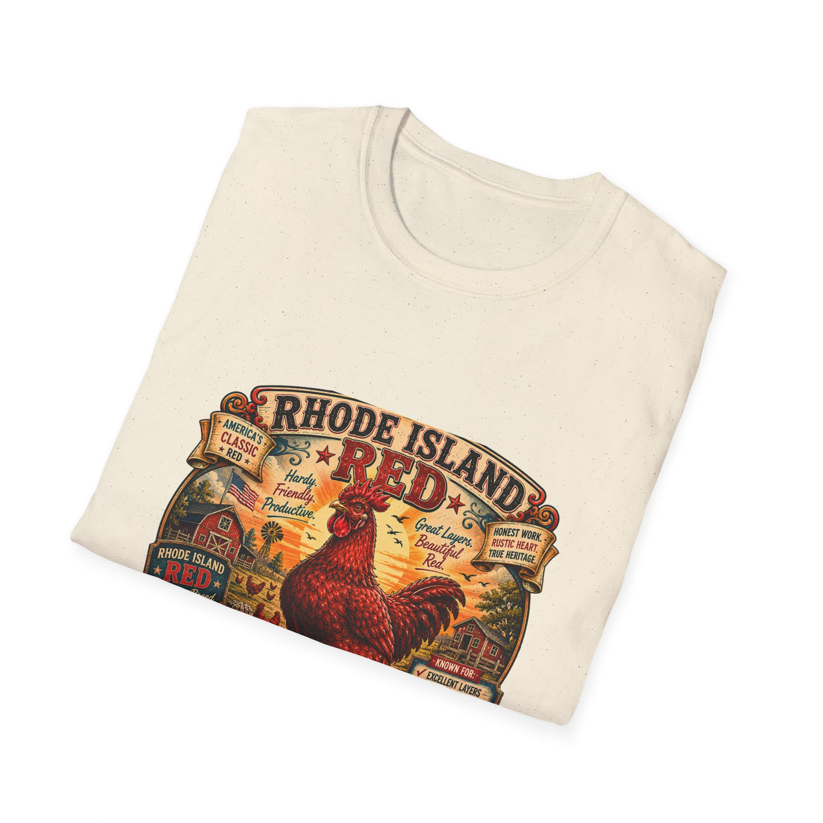 America's Classic Red T-Shirt — Vintage Rhode Island Red Label Tee