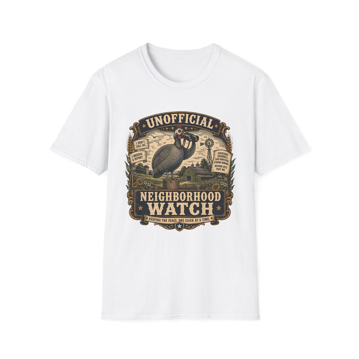 Unofficial Neighborhood Watch Guinea Fowl T-shirt, photo 2