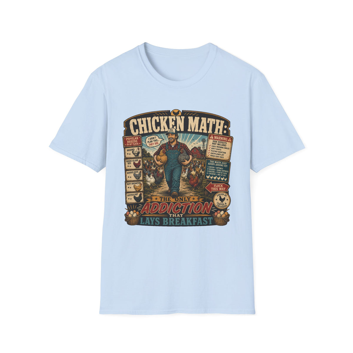 Chicken Math Farm Fun T-shirt, photo 8