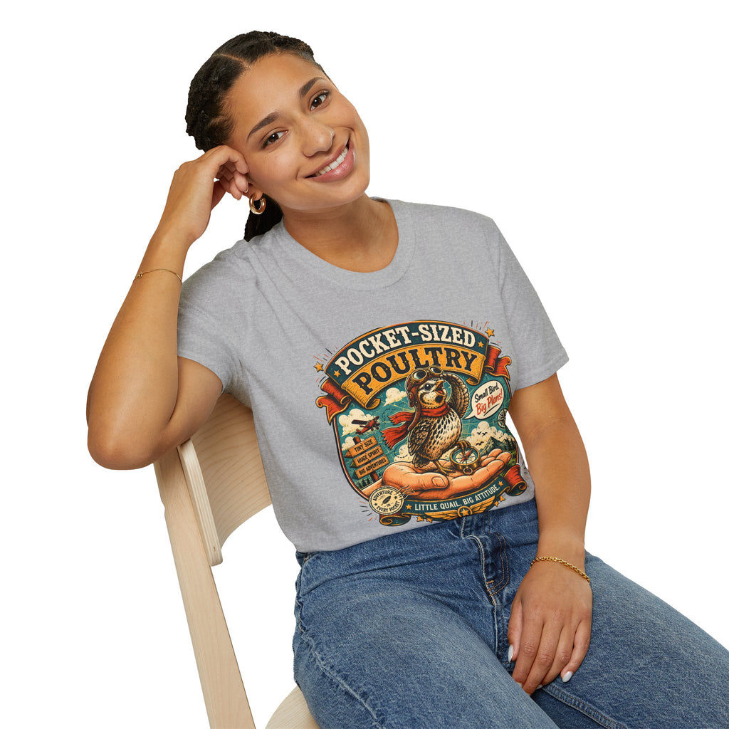 Tiny Quail Adventures T-Shirt — Quail Life Vintage Graphic Comic Tee