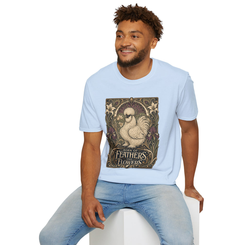 Wildflower Silkie T-Shirt — Art Nouveau Botanical Hen Tee