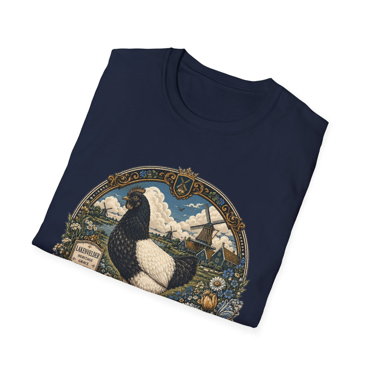 Lakenvelder Heritage Badge T-Shirt — Classic Never Fades Rooster Tee