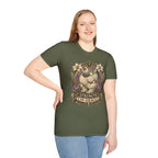 Strength in Grace Brahma Hen T-Shirt — Botanical Rooster Art Tee