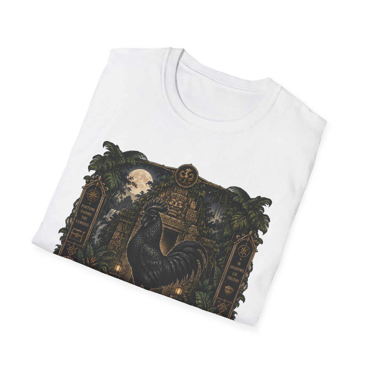 Keeper of Secrets Ayam Cemani T-Shirt — Jungle Temple Rooster Graphic Tee