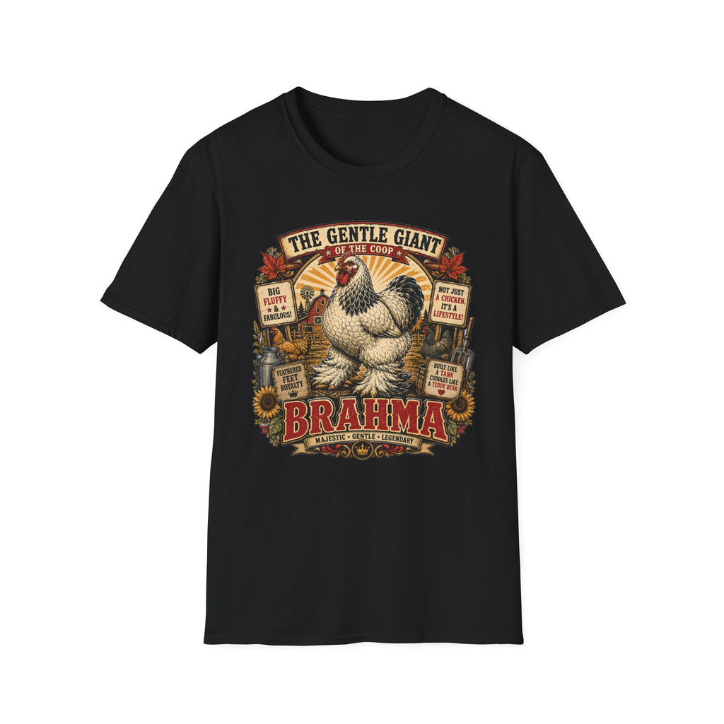 The Gentle Giant of the Coop Brahma T-Shirt — Big Fluffy Farmhouse Tee
