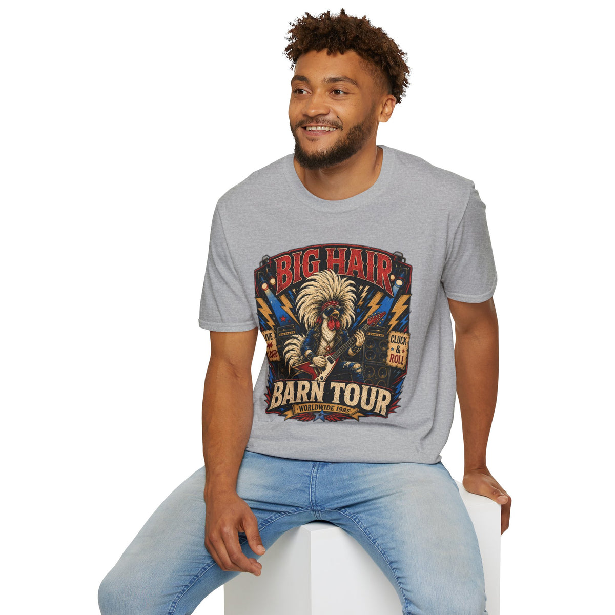 Big Hair Rock Star Concert Polish Chicken T-Shirt
