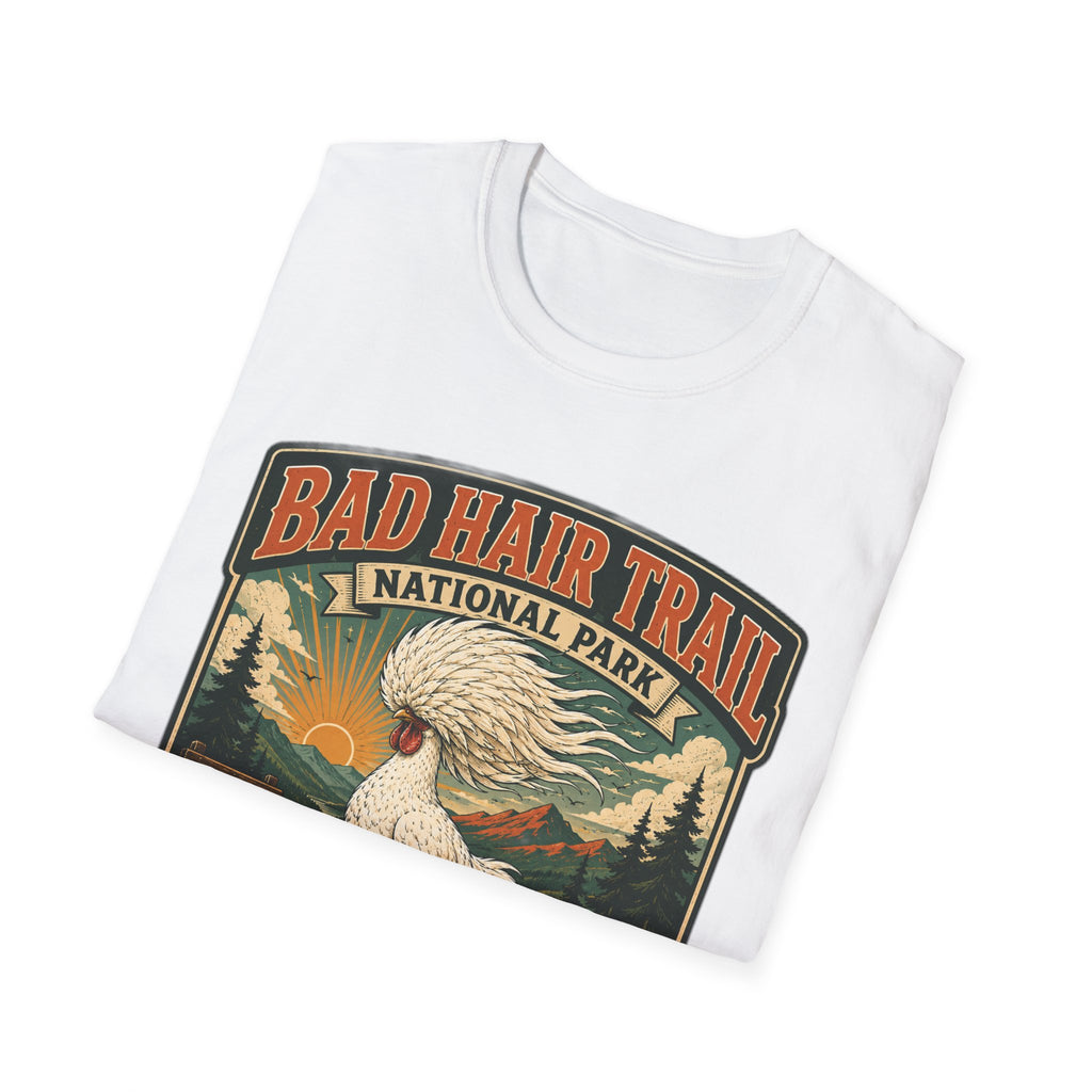 Bad Hair Trail Adventure Badge Polish Chicken T-Shirt