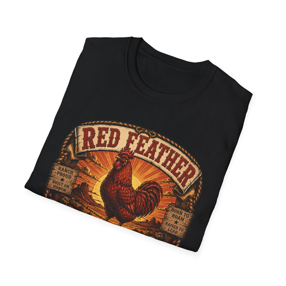 Red Feather Ranch Emblem T-Shirt — Rhode Island Red Heritage Tee