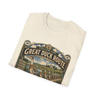 Follow the Great Duck Route T-Shirt — All Who Waddle Are Welcome Tee