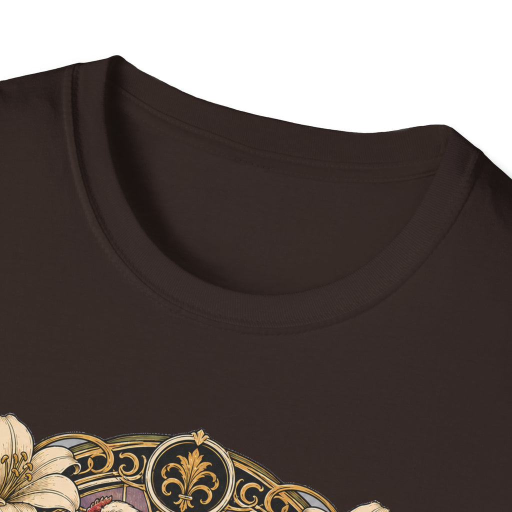 Strength in Grace Brahma Hen T-Shirt — Botanical Rooster Art Tee