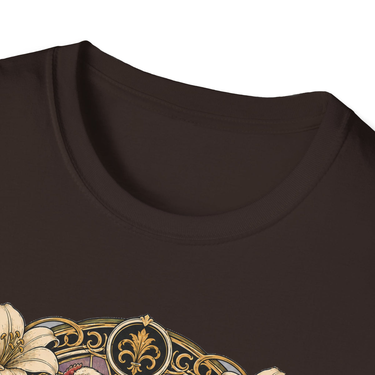 Strength in Grace Brahma Hen T-Shirt — Botanical Rooster Art Tee