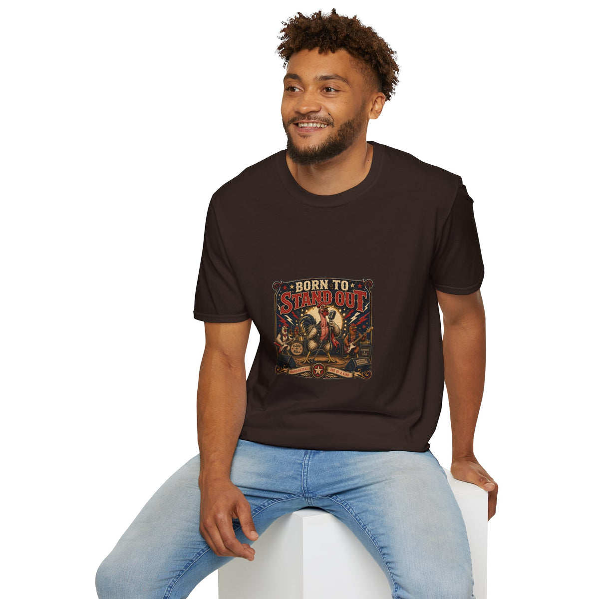 Less Feathers, More Attitude T-Shirt — Naked Neck Rooster Tee
