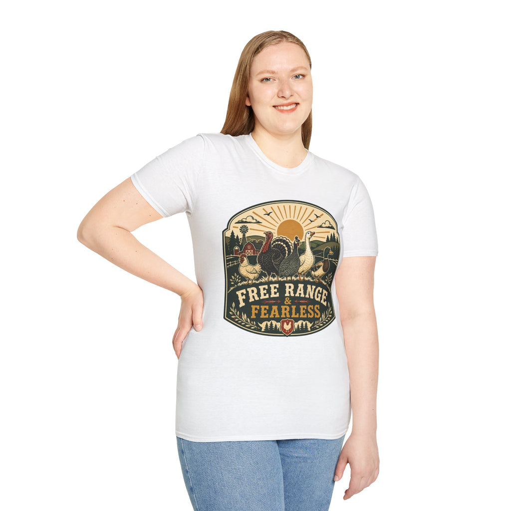 Free Range Fearless T-Shirt — Vintage Farm Family Graphic Tee