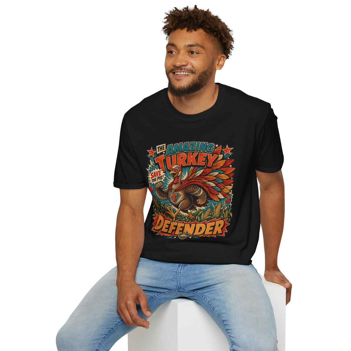 The Amazing Turkey Defender Tee — Save the Pie!