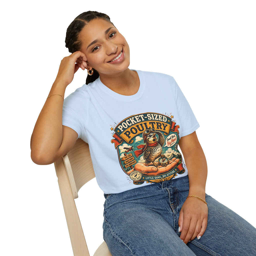 Tiny Quail Adventures T-Shirt — Quail Life Vintage Graphic Comic Tee