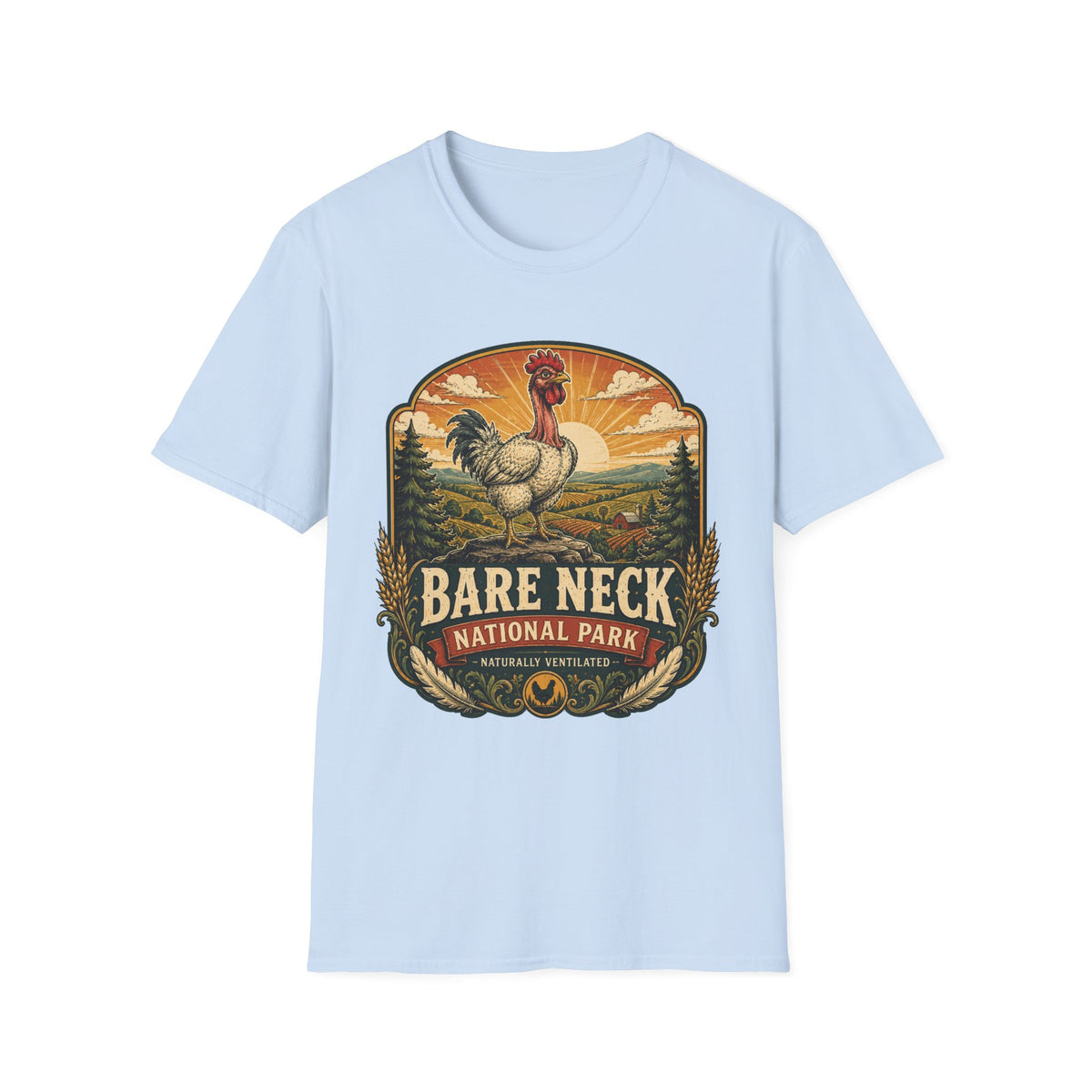Bare Neck National Park Emblem Naked Neck T-shirt, photo 2