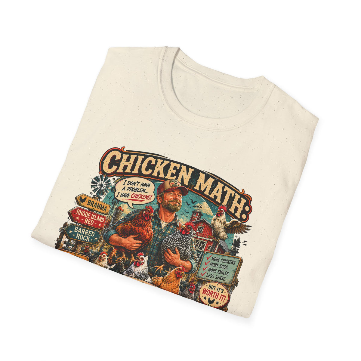 The Only Addiction That Lays Breakfast T-Shirt — Chicken Math Graphic Tee